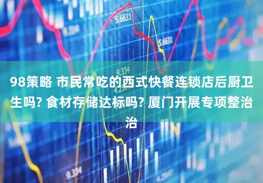 98策略 市民常吃的西式快餐连锁店后厨卫生吗? 食材存储达标吗? 厦门开展专项整治
