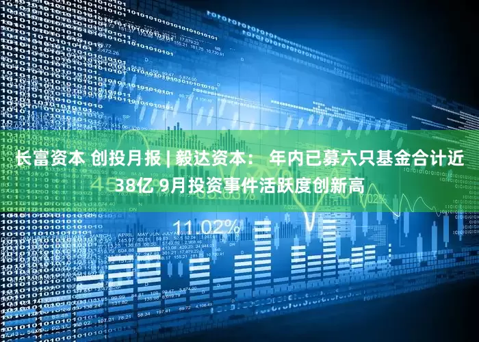 长富资本 创投月报 | 毅达资本: 年内已募六只基金合计近38亿 9月投资事件活跃度创新高