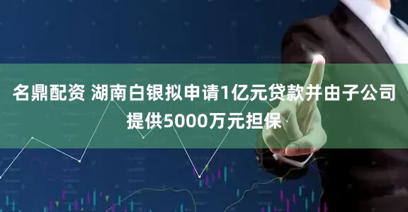 名鼎配资 湖南白银拟申请1亿元贷款并由子公司提供5000万元担保